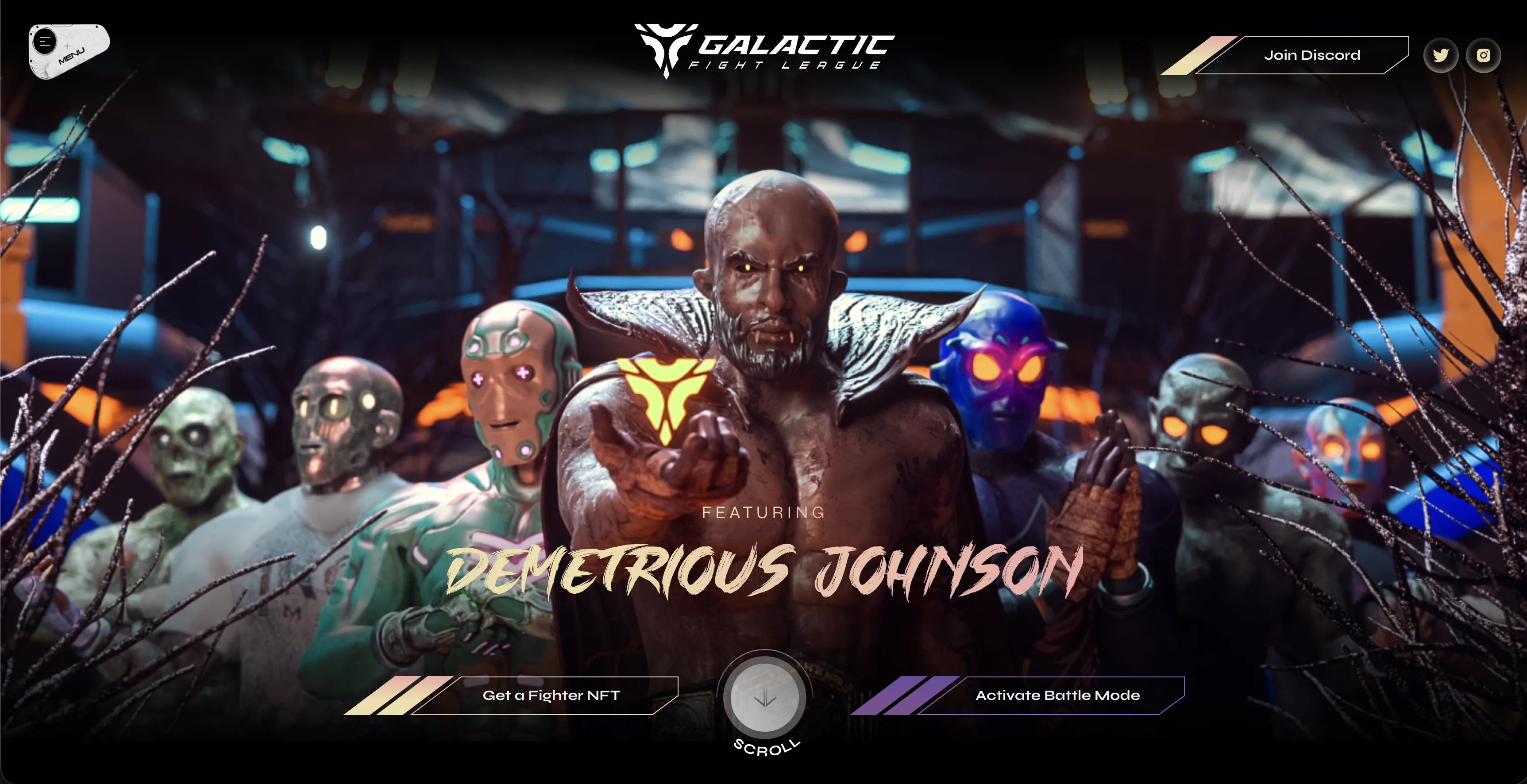 Galactic Fight League – Interactive Gaming Website